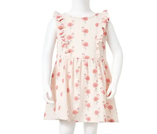 Bērnu Kleita Ar Volāniem, Maigi Rozā, 116