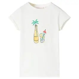 Vaikiški Marškinėliai, Ekru Spalvos, 140 Dydžio