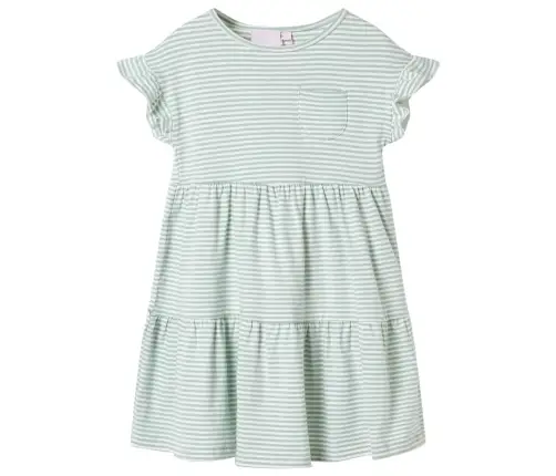 Bērnu Kleita Ar Volāniem, Piparmētru, 116