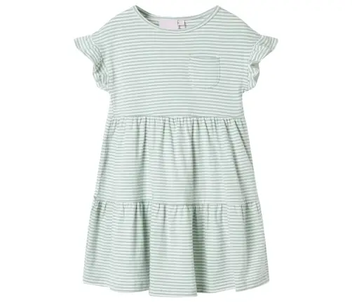 Bērnu Kleita Ar Volāniem, Piparmētru, 128