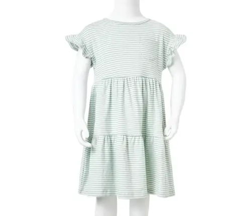 Bērnu Kleita Ar Volāniem, Piparmētru, 128