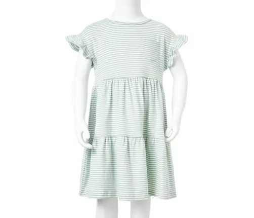 Bērnu Kleita Ar Volāniem, Piparmētru, 140