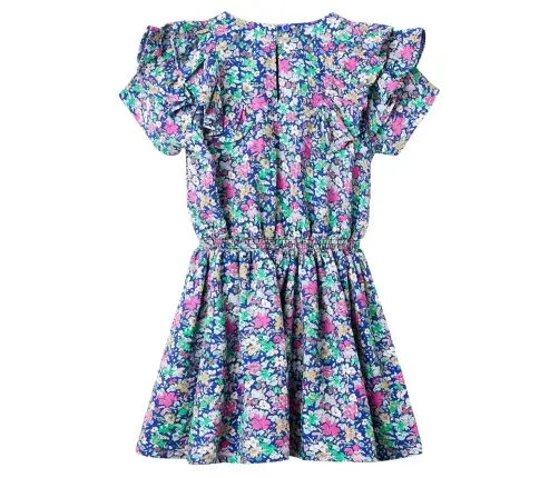 Bērnu Kleita Ar Volāniem, Kobalta Zila, 104