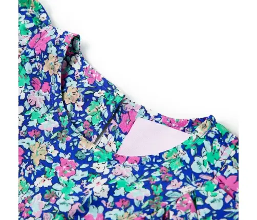 Bērnu Kleita Ar Volāniem, Kobalta Zila, 104