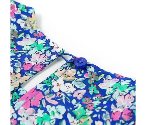 Bērnu Kleita Ar Volāniem, Kobalta Zila, 140