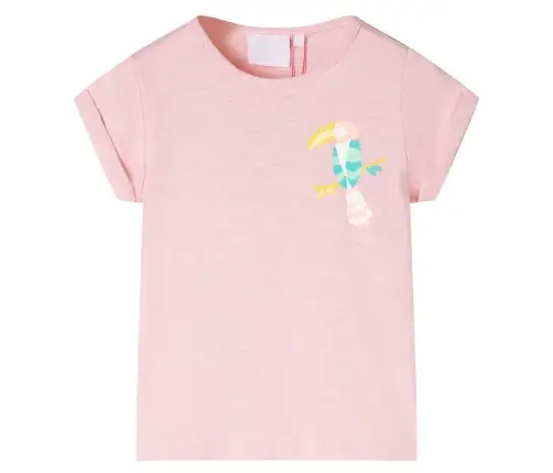 Laste T-Särk, Heleroosa, 92