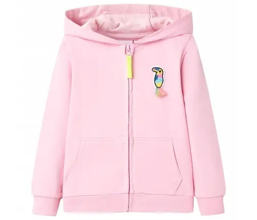 Bērnu Jaka Ar Kapuci Un Rāvējslēdzēju, Koši Rozā, 92