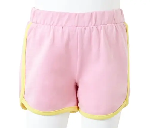 Vaikiški Šortai Su Dekoratyviais Apsiuvimais, Rožiniai, 104 Dydžio