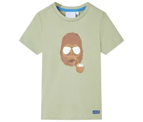 Laste T-Särk, Lühikeste Varrukatega, Hele Khaki, 140