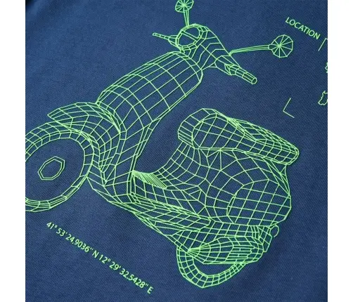 Vaikiški Marškinėliai, Tamsiai Mėlynos Spalvos, 92 Dydžio