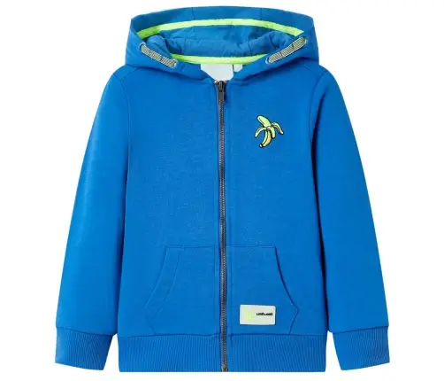 Bērnu Jaka Ar Kapuci Un Rāvējslēdzēju, Zila, 92