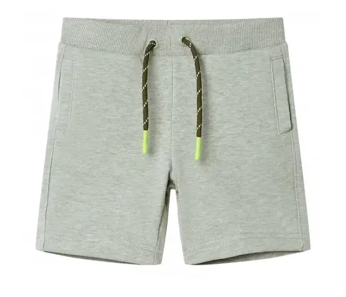 Laste Lühikesed Püksid Pingutusnööriga, Hele Khaki Melange, 104