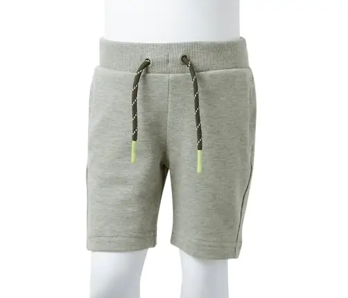 Laste Lühikesed Püksid Pingutusnööriga, Hele Khaki Melange, 104