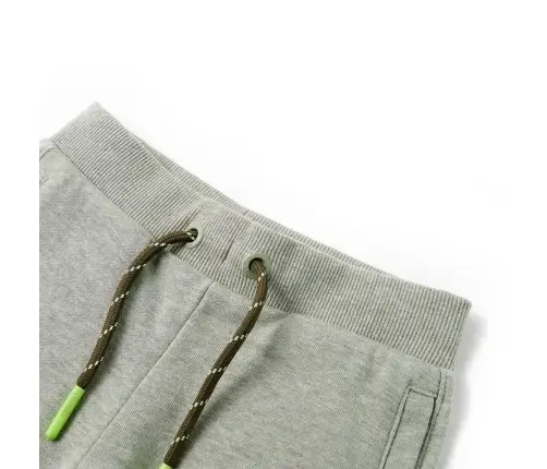 Laste Lühikesed Püksid Pingutusnööriga, Hele Khaki Melange, 116