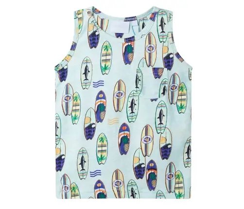 Bērnu Krekls, Bez Piedurknēm, Raibi Zils, 140