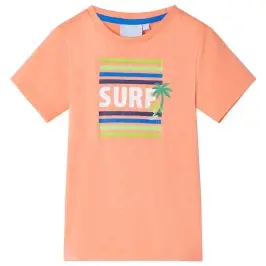 Bērnu T-Krekls, Neona Oranžs, 140