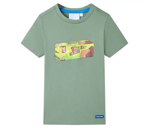 Vaikiški Marškinėliai Trumpomis Rankovėmis, Chaki Spalvos, 104 Dydžio