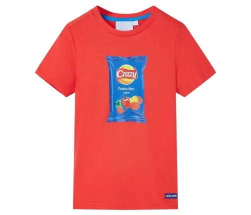 Bērnu Krekls Ar Īsām Piedurknēm, Sarkans, 140