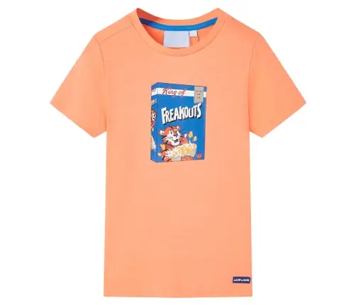 Bērnu Krekls Ar Īsām Piedurknēm, Neona Oranžs, 116