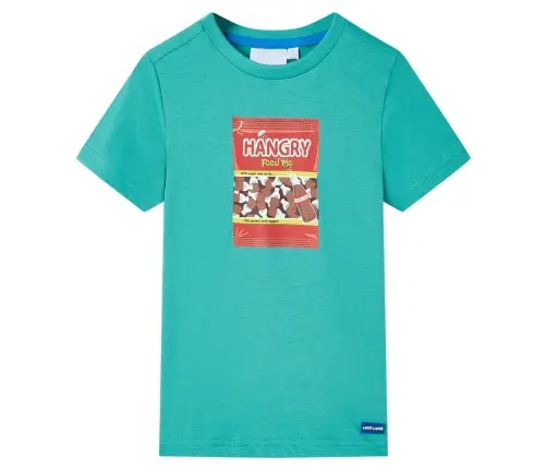 Bērnu T-Krekls Ar Īsām Piedurknēm, Tumša Piparmētru, 128