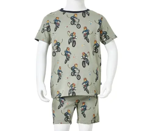 Bērnu Pidžama Ar Īsām Piedurknēm, Gaiša Haki, 92