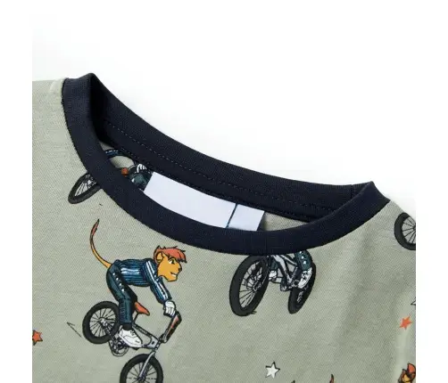 Bērnu Pidžama Ar Īsām Piedurknēm, Gaiša Haki, 92