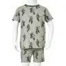 Bērnu Pidžama Ar Īsām Piedurknēm, Gaiša Haki, 116