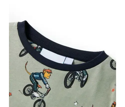 Bērnu Pidžama Ar Īsām Piedurknēm, Gaiša Haki, 116