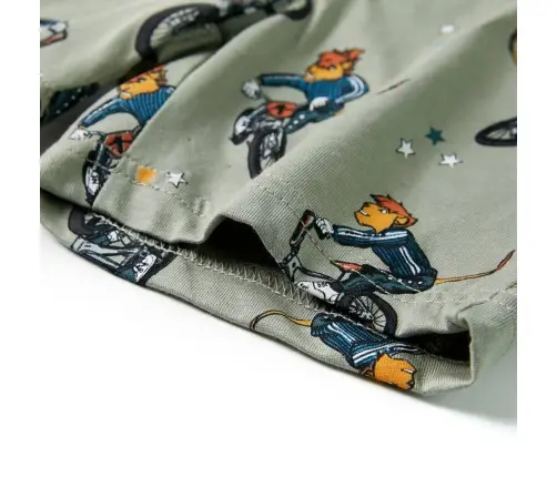 Laste Pidžaama, Lühikeste Varrukatega, Hele Khaki, 128