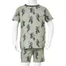 Laste Pidžaama, Lühikeste Varrukatega, Hele Khaki, 128