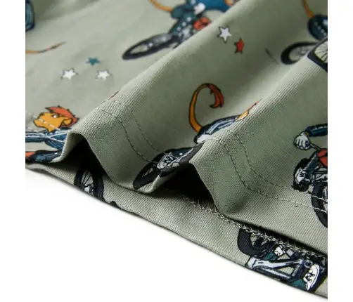 Laste Pidžaama, Lühikeste Varrukatega, Hele Khaki, 128