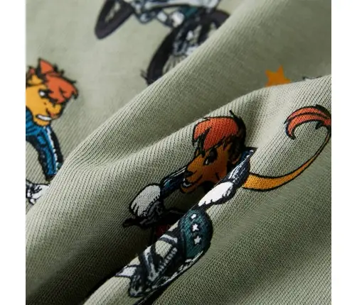 Laste Pidžaama, Lühikeste Varrukatega, Hele Khaki, 128