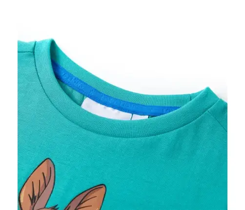 Bērnu T-Krekls Ar Īsām Piedurknēm, Tumša Piparmētru, 128