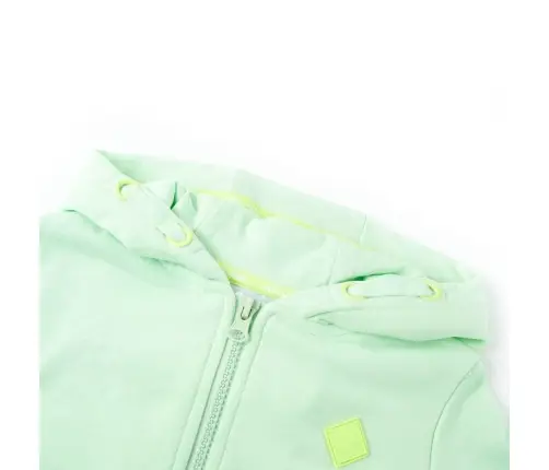 Vaikiškas Sportinis Megztinis Su Gobtuvu Ir Užtrauktuku, Žalias, 128