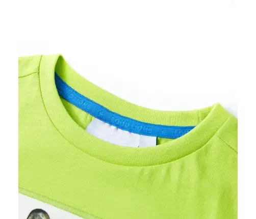 Vaikiški Marškinėliai Trumpomis Rankovėmis, Laimo Spalvos, 128 Dydžio