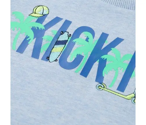 Vaikiškas Sportinis Megztinis, Mėlynos Spalvos Mišinys, 128 Dydžio