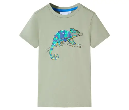 Bērnu Krekls Ar Īsām Piedurknēm, Gaišs Haki, 104