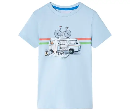 Bērnu T-Krekls, Gaiši Zils, 104