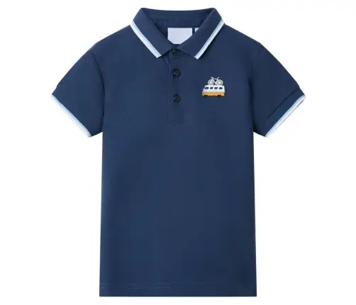 Vaikiški Polo Marškinėliai, Tamsiai Mėlynos Spalvos, 116 Dydžio