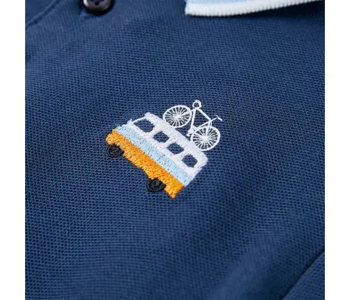 Vaikiški Polo Marškinėliai, Tamsiai Mėlynos Spalvos, 116 Dydžio