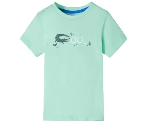 Bērnu Krekls Ar Īsām Piedurknēm, Gaiši Zaļš, 128