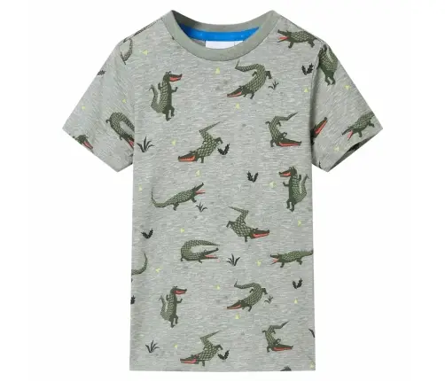 Laste T-Särk, Hele Khaki Melange, 140