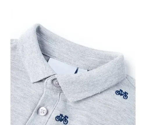 Bērnu Polo Krekls, Raibi Pelēks, 128