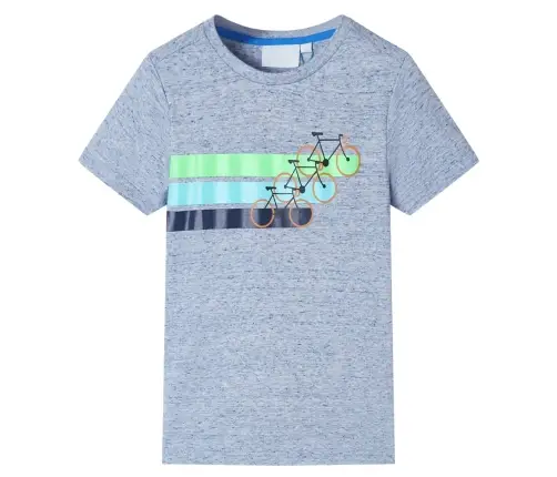 Bērnu T-Krekls Ar Īsām Piedurknēm, Raibi Zils, 128