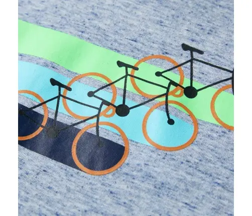 Bērnu T-Krekls Ar Īsām Piedurknēm, Raibi Zils, 128