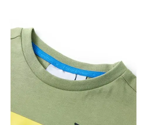 Bērnu Krekls Ar Īsām Piedurknēm, Gaišs Haki, 116