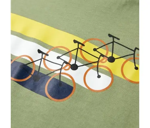 Bērnu Krekls Ar Īsām Piedurknēm, Gaišs Haki, 116