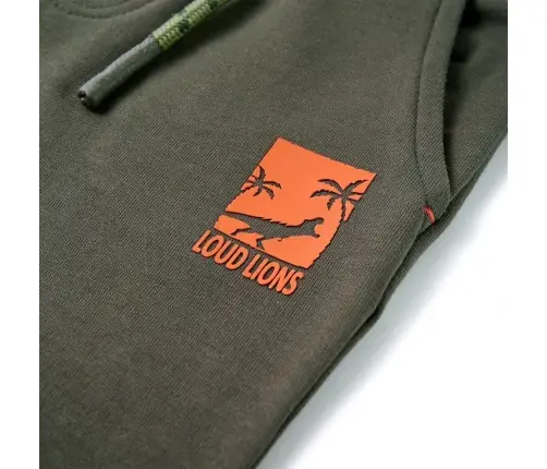 Bērnu Šorti Ar Aukliņu, Tumšs Haki, 128