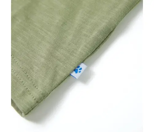 Vaikiški Marškinėliai Trumpomis Rankovėmis, Šviesūs Chaki, 116 Dydžio