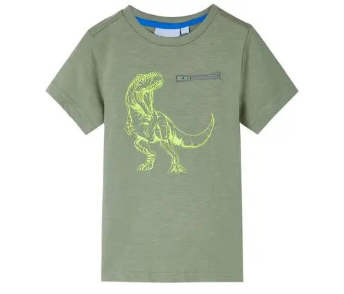 Laste T-Särk, Lühikeste Varrukatega, Hele Khaki, 128